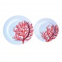 Set de 6 assiettes Corail Rouge - petite