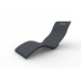 Chaise longue en résine colorée anthracite 7016