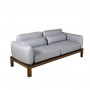 TEKURA Sofa aus Teakholz - HPL Palteforme - Sunbrella Graphito Sitz