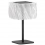 Lampe de table Romy solaire alu noir PETG transparent TDS0006