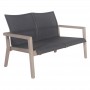 Niedriges Sofa Copenhage gewebter Stoff graphito CA04265Y