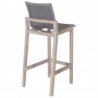 Tabouret de bar Copenhague Duratek toile tissée graphito TAB4265Y