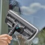 Cleansystem Fensterwischer, Fensterreiniger mit Mikrovlies und Abziehlippe