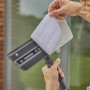 Cleansystem Fensterwischer, Fensterreiniger mit Mikrovlies und Abziehlippe