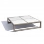 Table basse Skaal 160x168cm Duratek et céramique blanche tadelakt