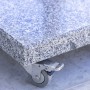 Socle en granite pour parasols avec roulettes inox