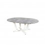 Table ronde extensible HEGOA 146-206cm aluminium blanc TA03080